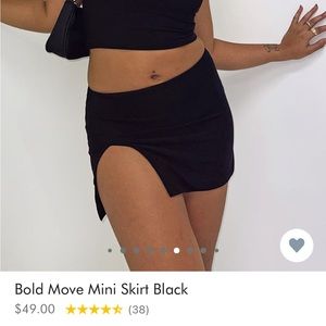 Princess Polly black mini skirt